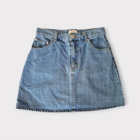 Repipi Armario Japanese High Waist Medium Wash Rigid Denim Mini Skirt Junior M - Picture 1 of 6